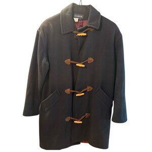 Vintage J.G. Hook Wool Duffle Coat Toggle Jacket Navy Wool Blend Size 4